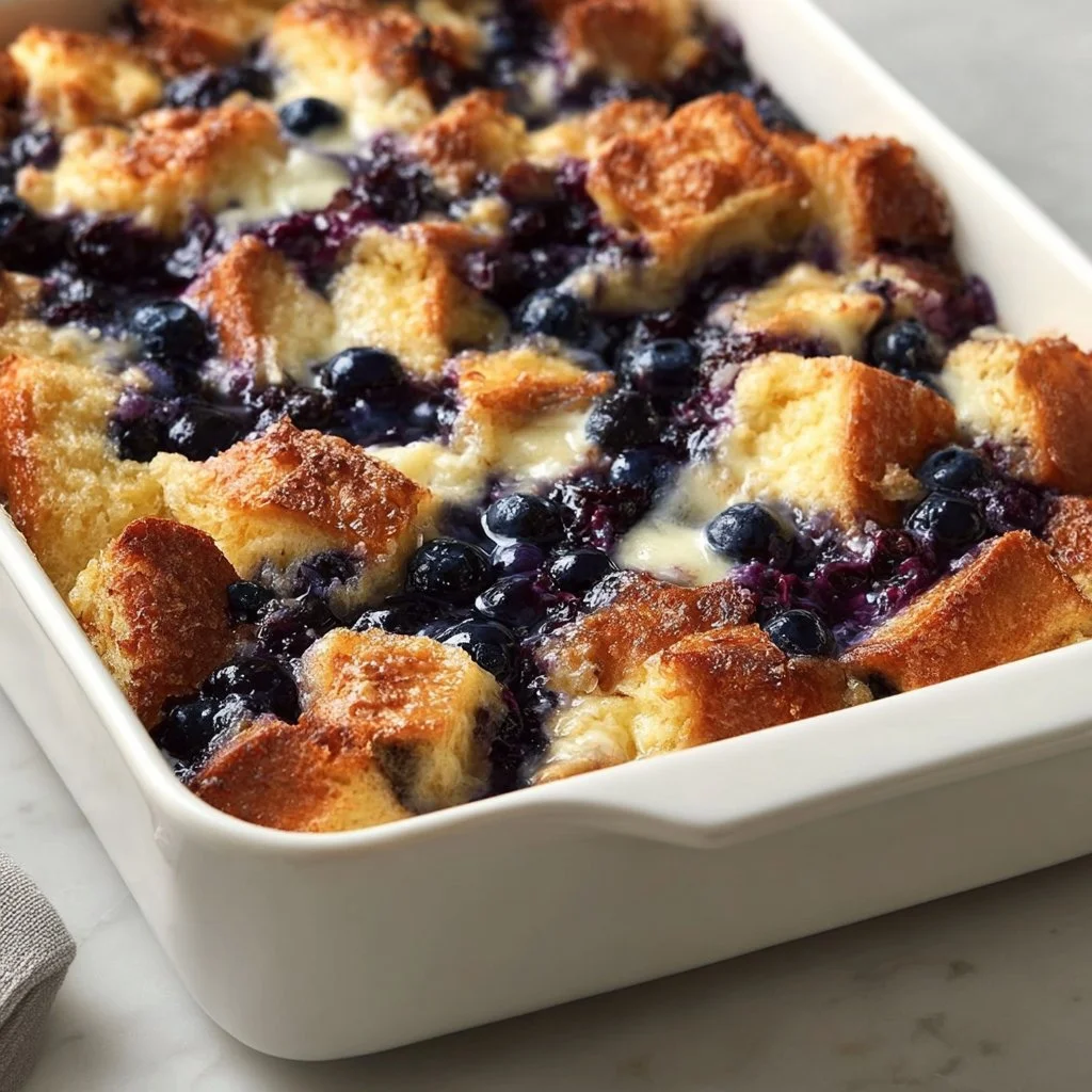 Quick Blueberry French Toast Casserole