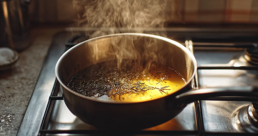 Simmering barberry root for a natural berberine recipe