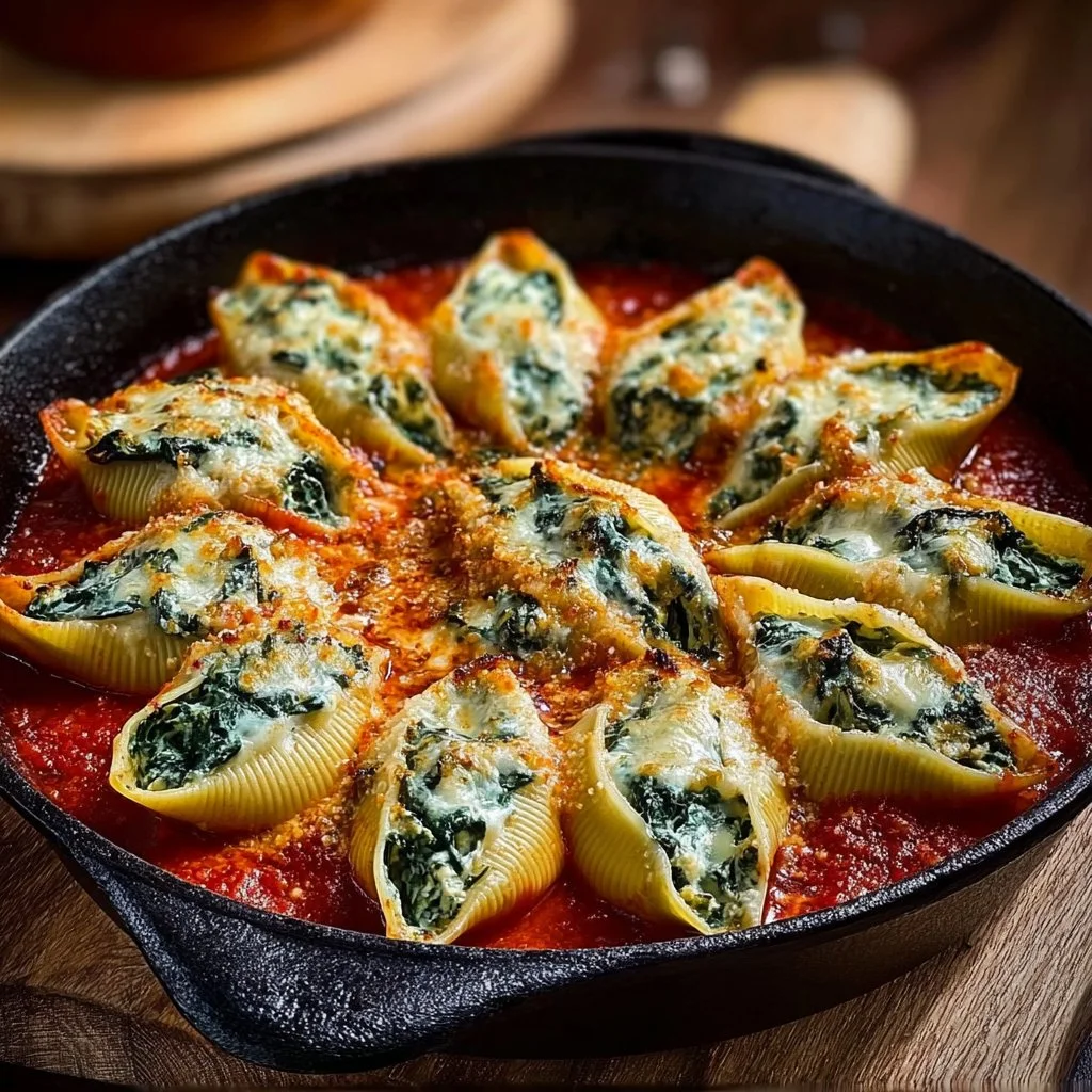 Spinach and Ricotta Stuffed Shells