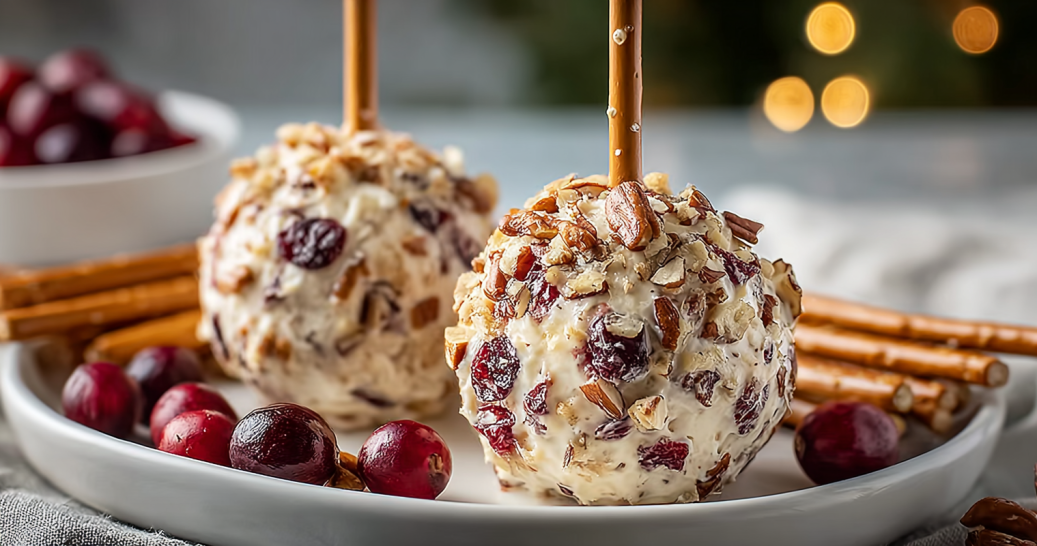 Two-Bite Cranberry Cheese Ball Pops That Everyone Will Love This Holiday Season