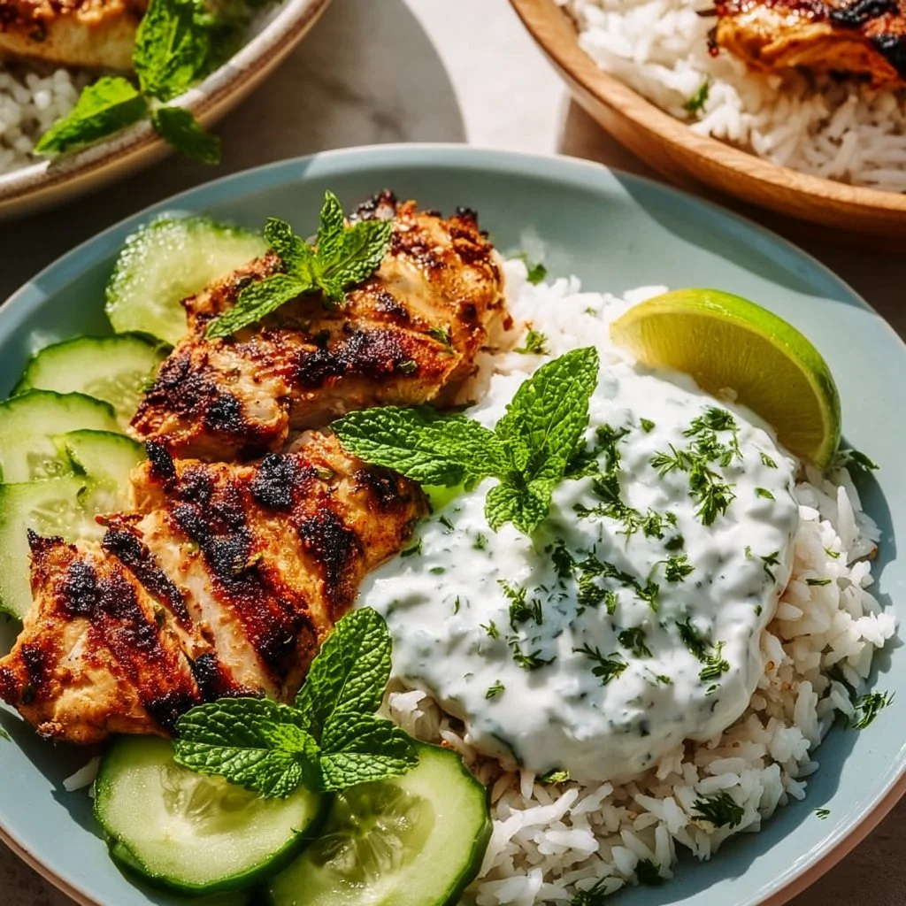 Dump-and-Bake Chicken Tzatziki with Rice (Easy Greek Dinner)