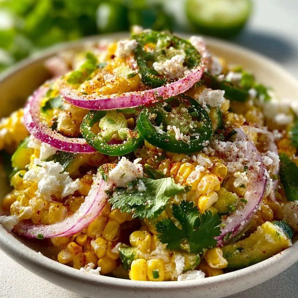 Grilled Corn and Cucumber Salad