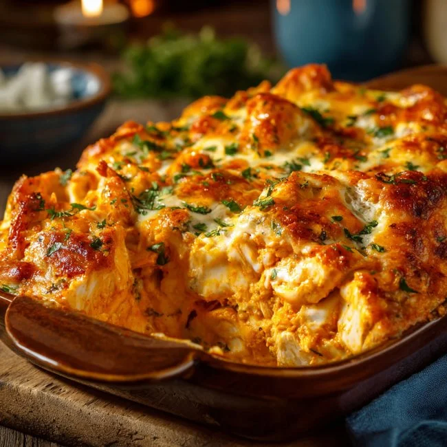 Irresistible Buffalo Chicken Bake
