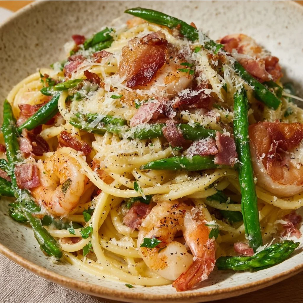 Shrimp Asparagus Pasta