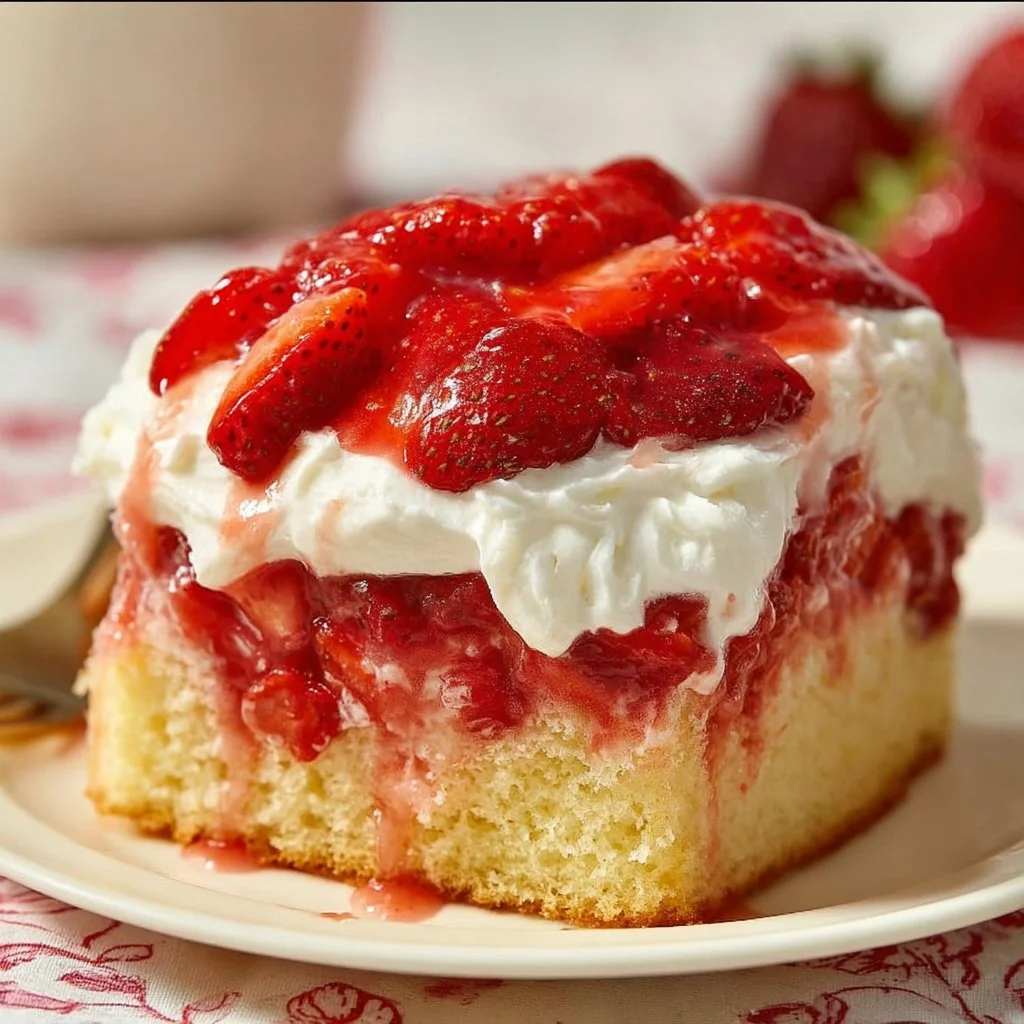 Strawberry Shortcake Sheet Cake