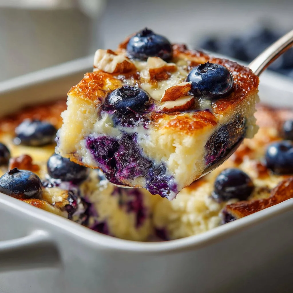 Blueberry Cottage Cheese Breakfast Bake