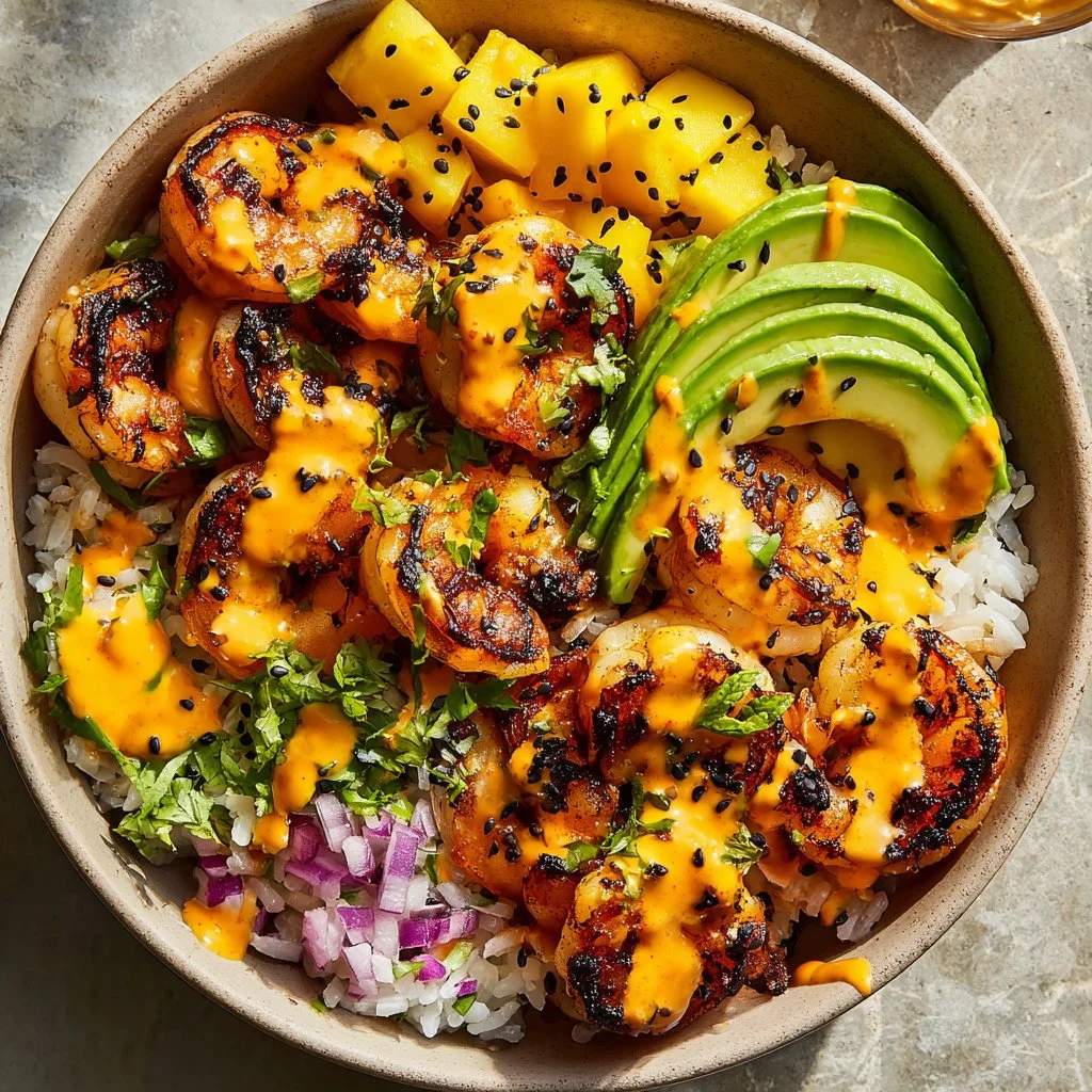 Healthy Shrimp Mango Avocado Bowls