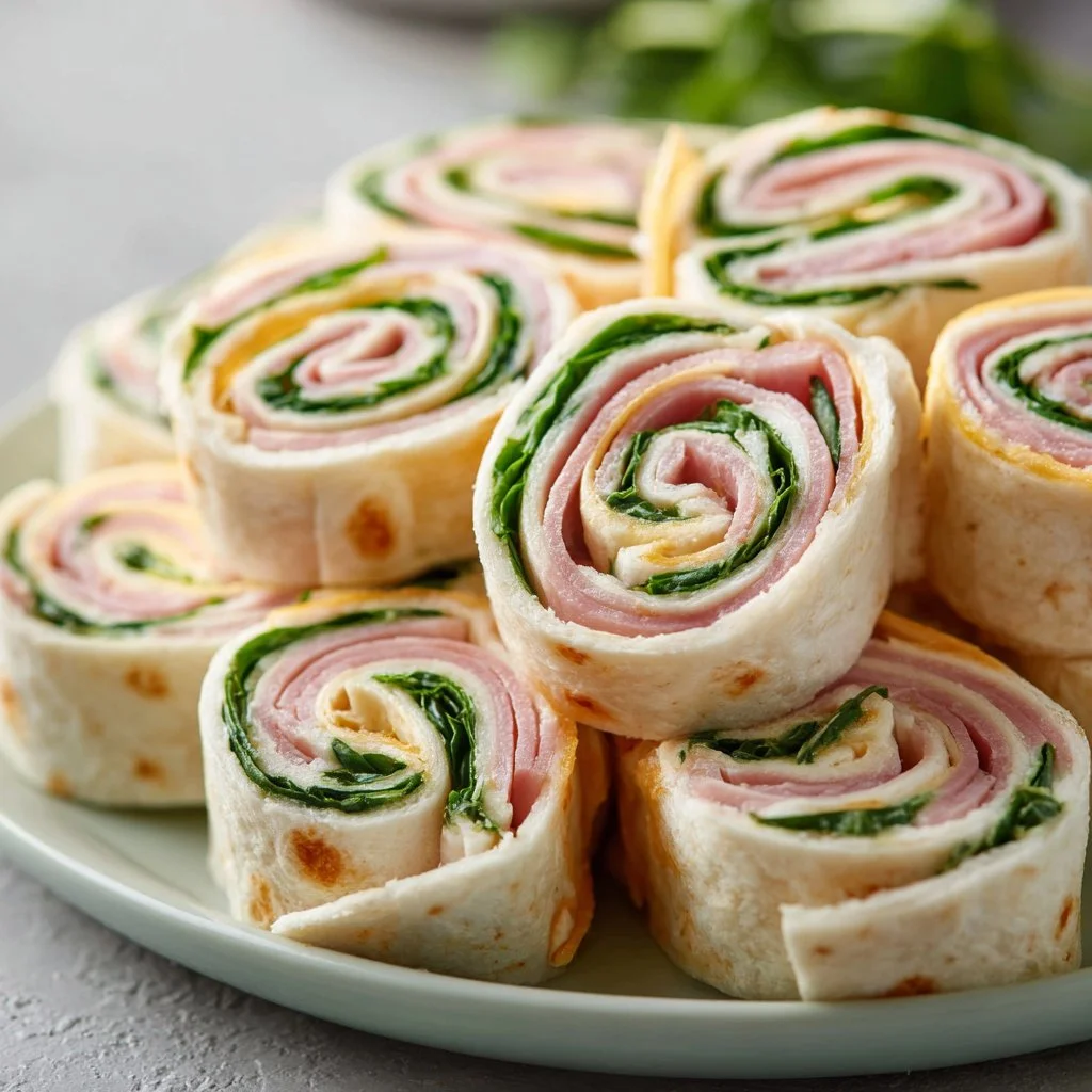 TURKEY AND CHEESE PINWHEELS.