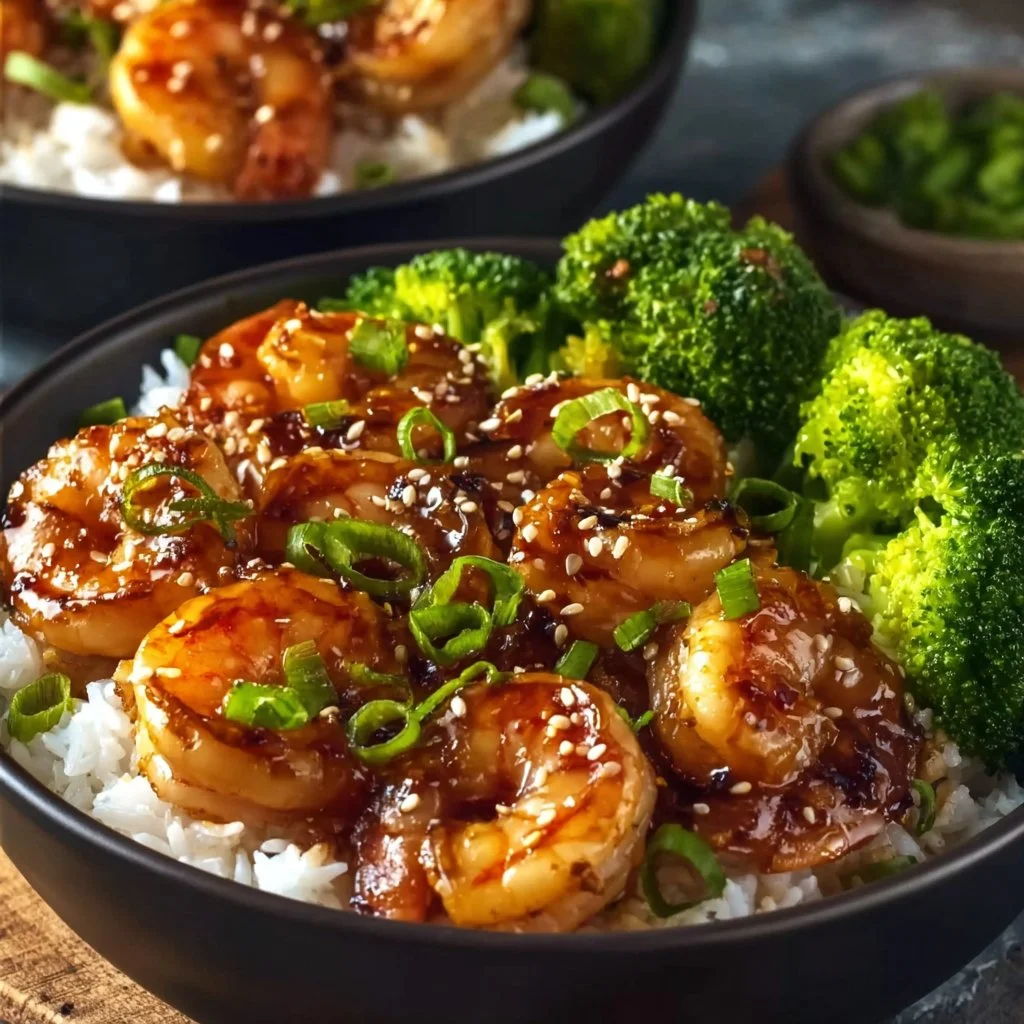 Honey Garlic Shrimp Bowls
