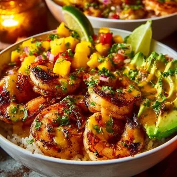 Shrimp Avocado Mango Bowls