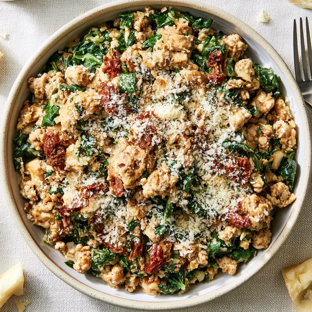 HIGH PROTEIN MARRY ME GROUND CHICKEN