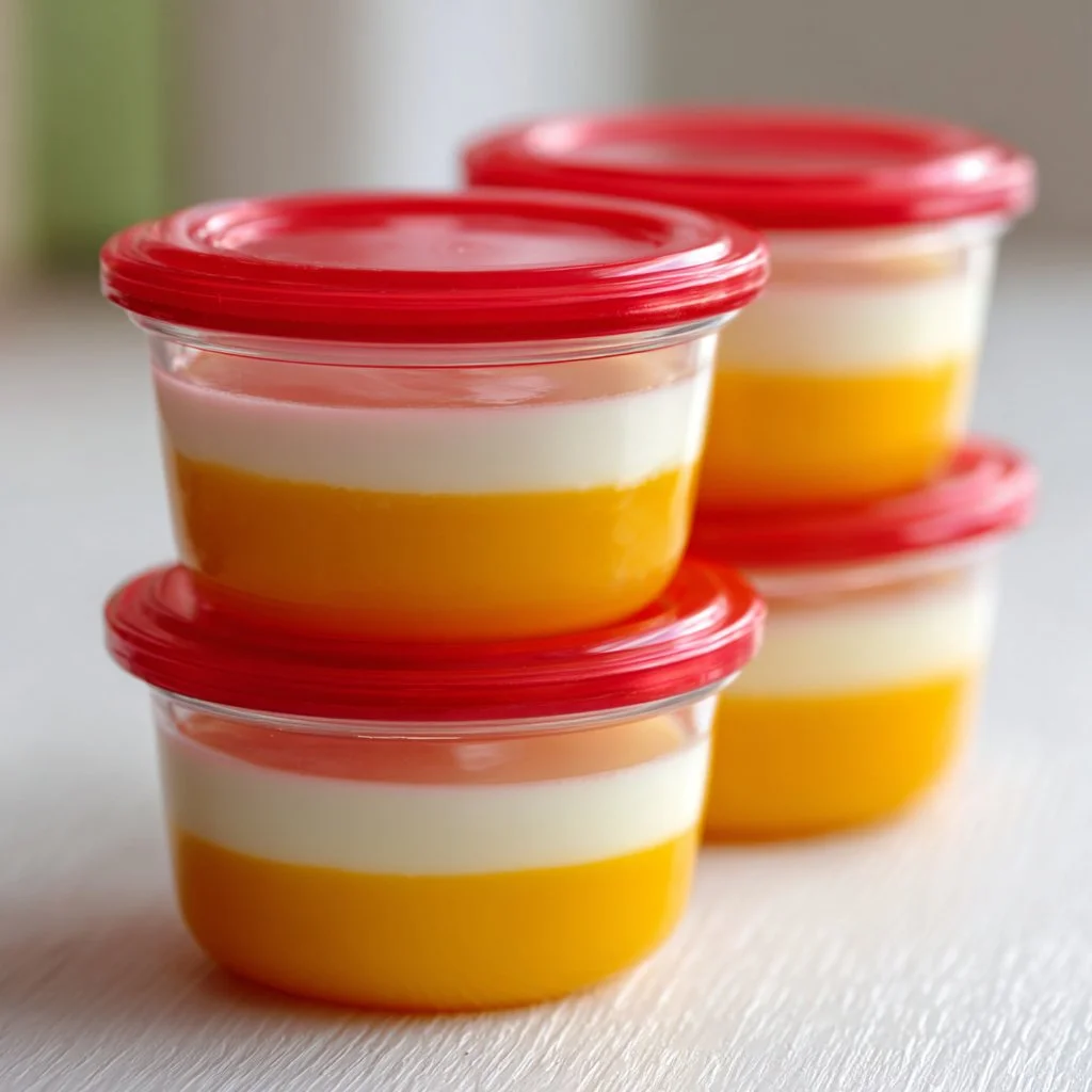 Homemade Creamsicle Gelatin Cups