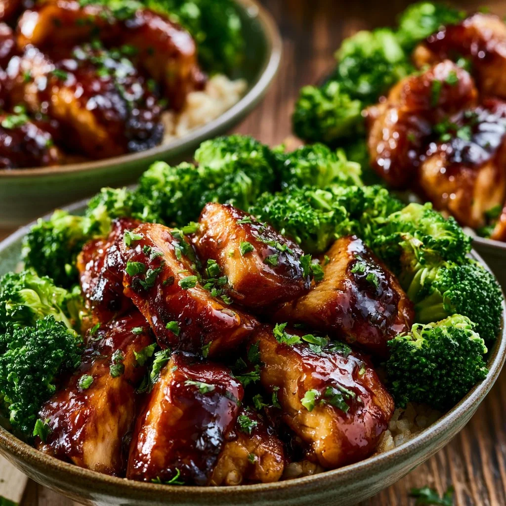 HONEY GARLIC CHICKEN BOWLS
