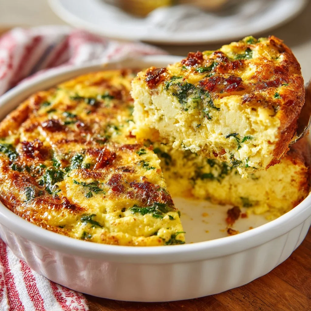 Mediterranean Cottage Cheese Egg Bake Recipe