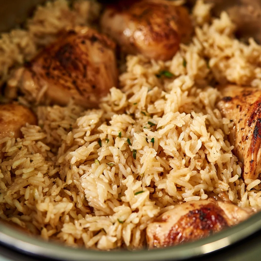 Instant Pot Chicken Thighs and Rice