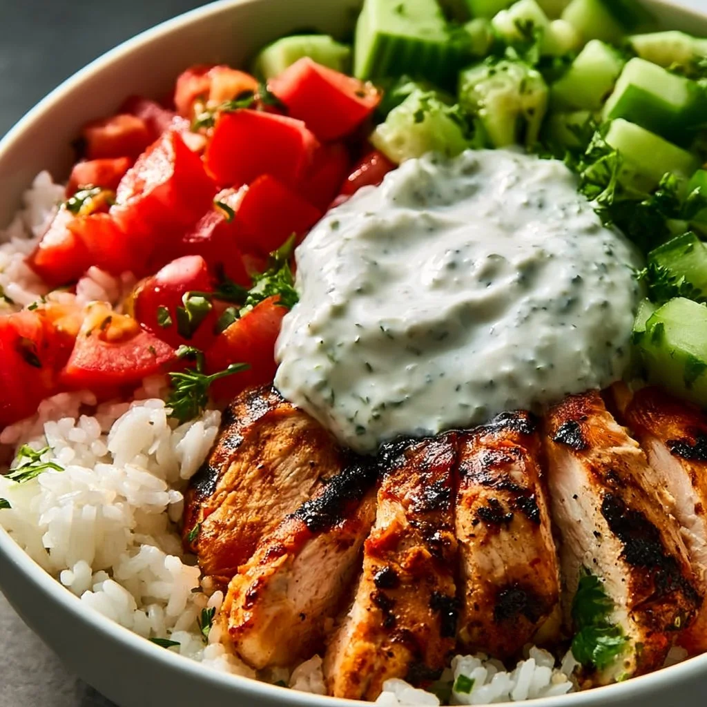 MEDITERRANEAN CHICKEN RICE BOWL