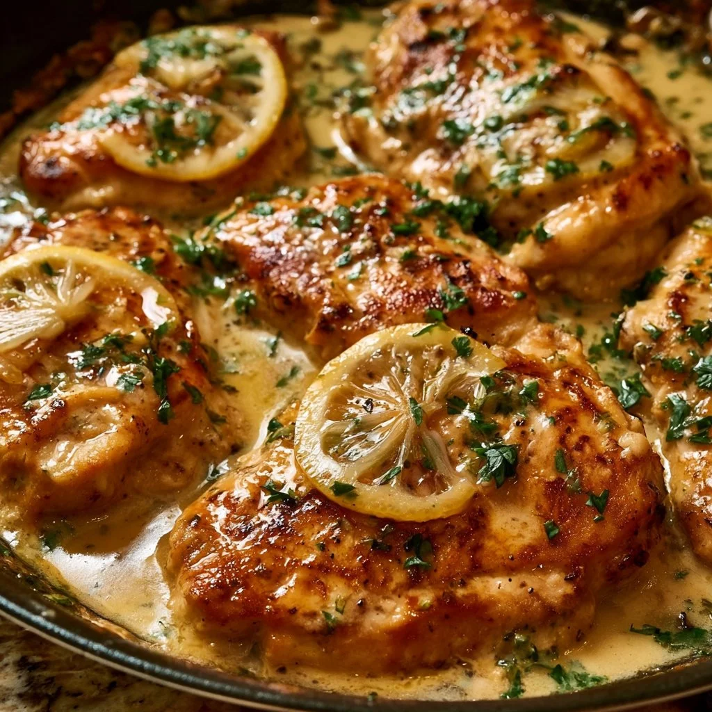 CREAMY LEMON GARLIC CHICKEN