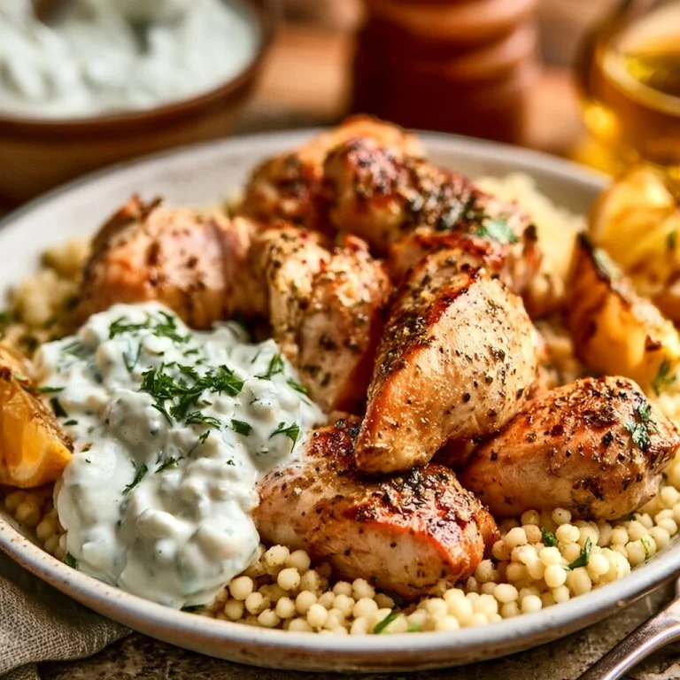 Greek Chicken with Tzatziki and Couscous