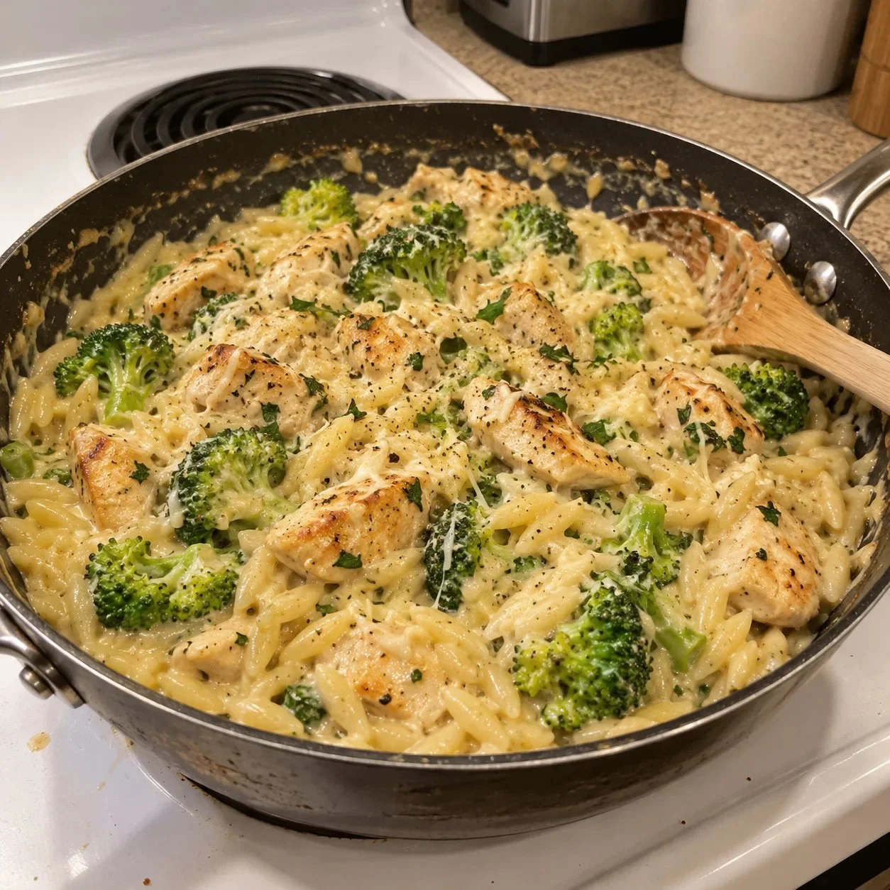 Best Cheesy Chicken Broccoli Orzo
